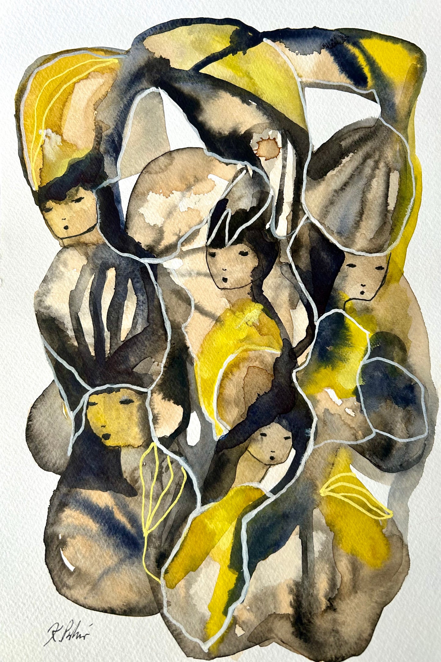 Akvarellmålning - Belle Époque