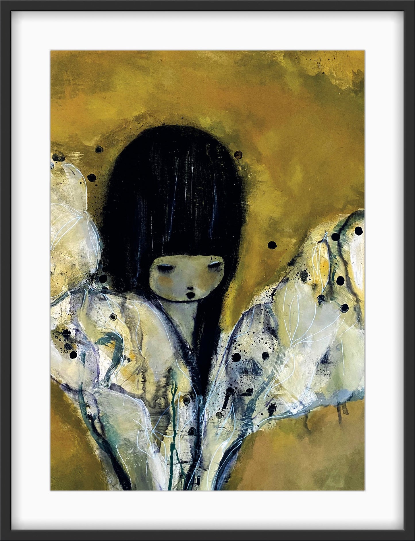 Poster Vulnerable i gula färger av konstnären Karolina Palmér.