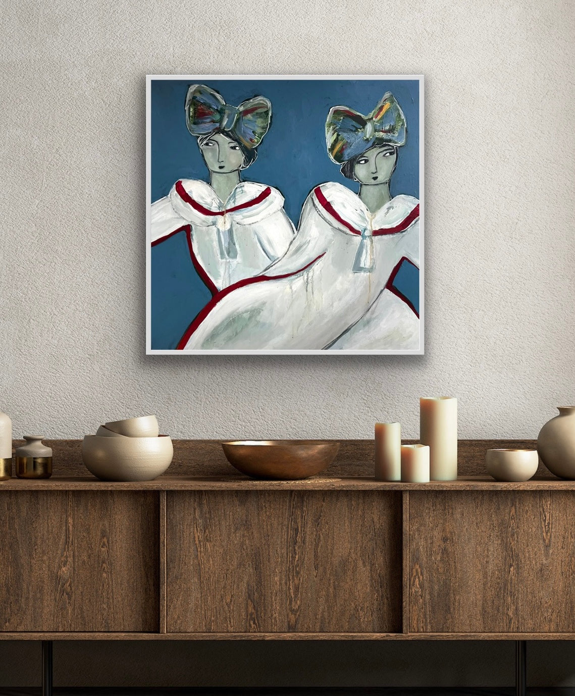 Miljöbild Speglingar. En akrylmålning av den svenska konstnären Karolina Palmér. Svensk originalkonst till salu.