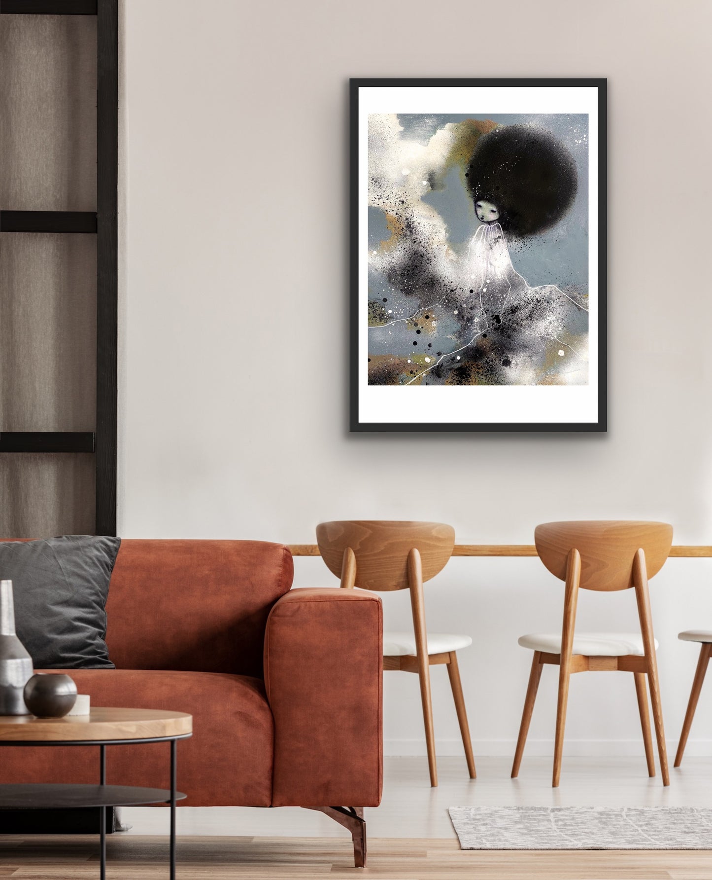 Fine art print Inom mig av den svenska konstnären Karolina Palmér. harmoniskt motiv i lugna blågrrå toner.