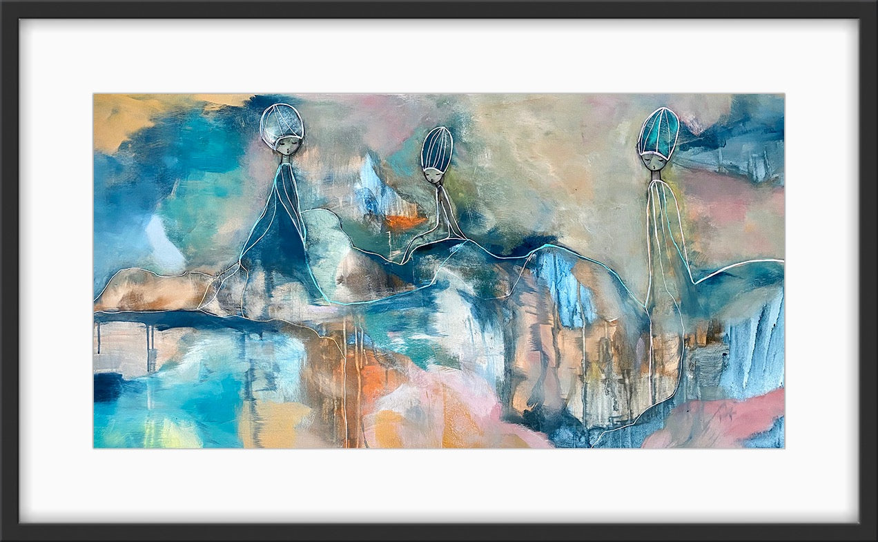 Fine art print Right Now av den svenska konstnären Karolina Palmér. Liggande motiv i harmoniska färger.