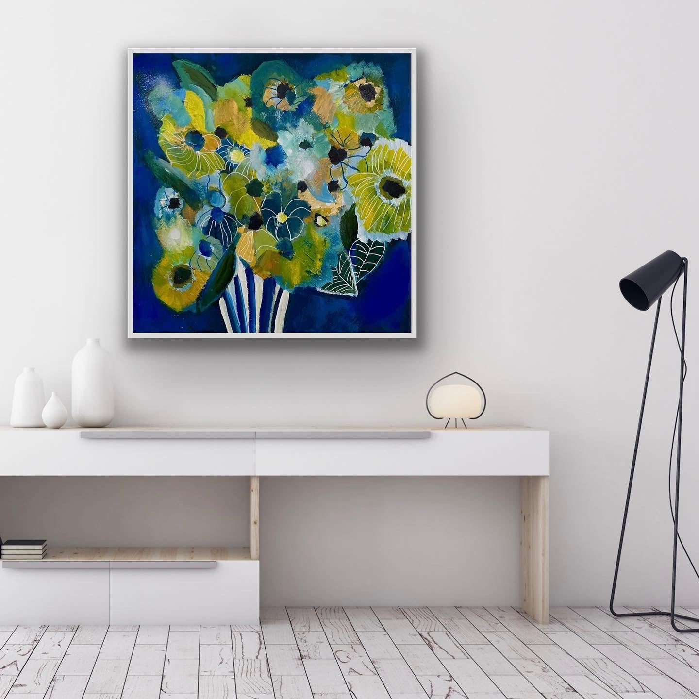 Akrylmålning - Låt mig blomma