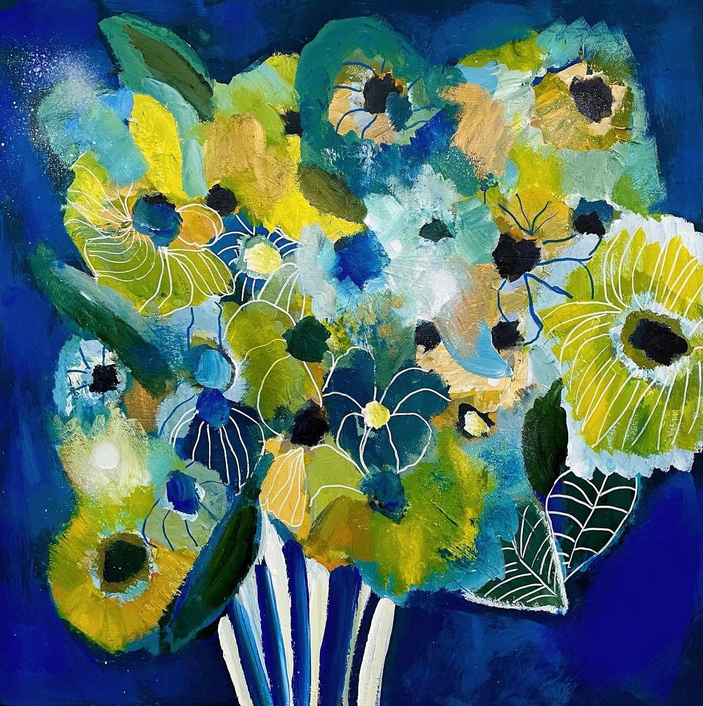 Akrylmålning - Låt mig blomma