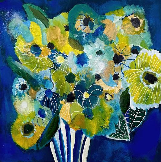 Akrylmålning - Låt mig blomma