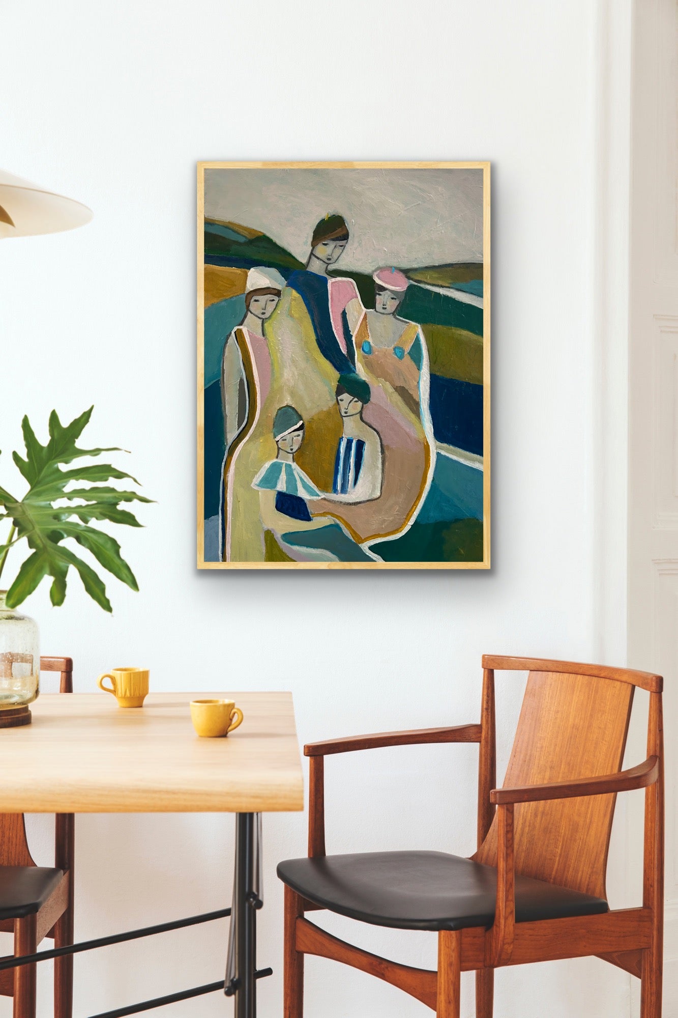 Akrylmålning - Bland vänner