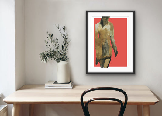 Poster Gå din egen väg av Karolina Palmér. Unik poster i rosa toner.