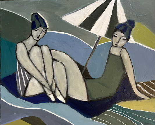 Akrylmålning - Pratstund