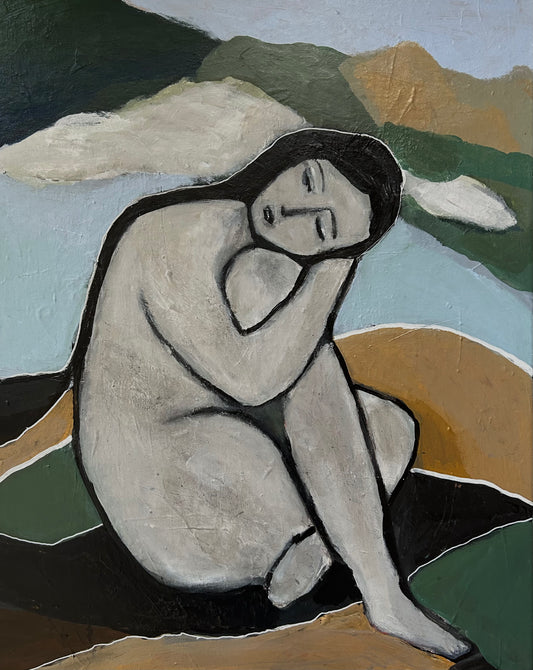 Originalmålning i harmoniska färger av konstnär Karolina Palmér.
