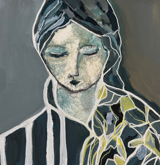 Akrylmålning - Moody Blue