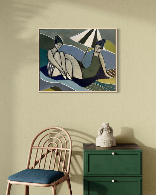 Akrylmålning - Pratstund