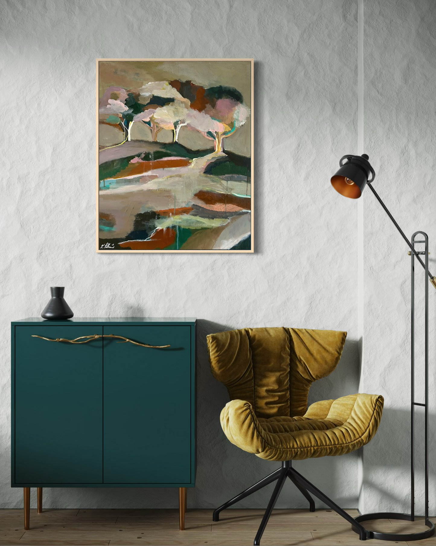 Akrylmålning - Svidlande höjder