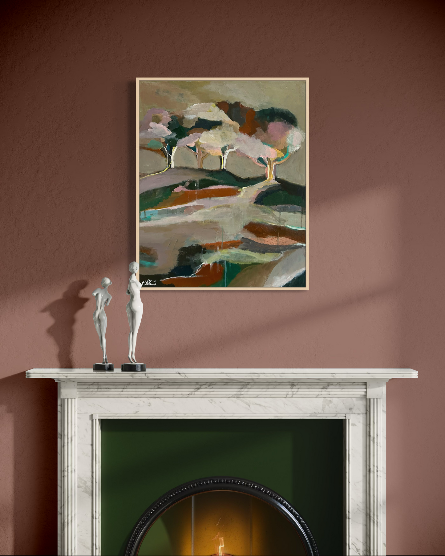 Akrylmålning - Svidlande höjder