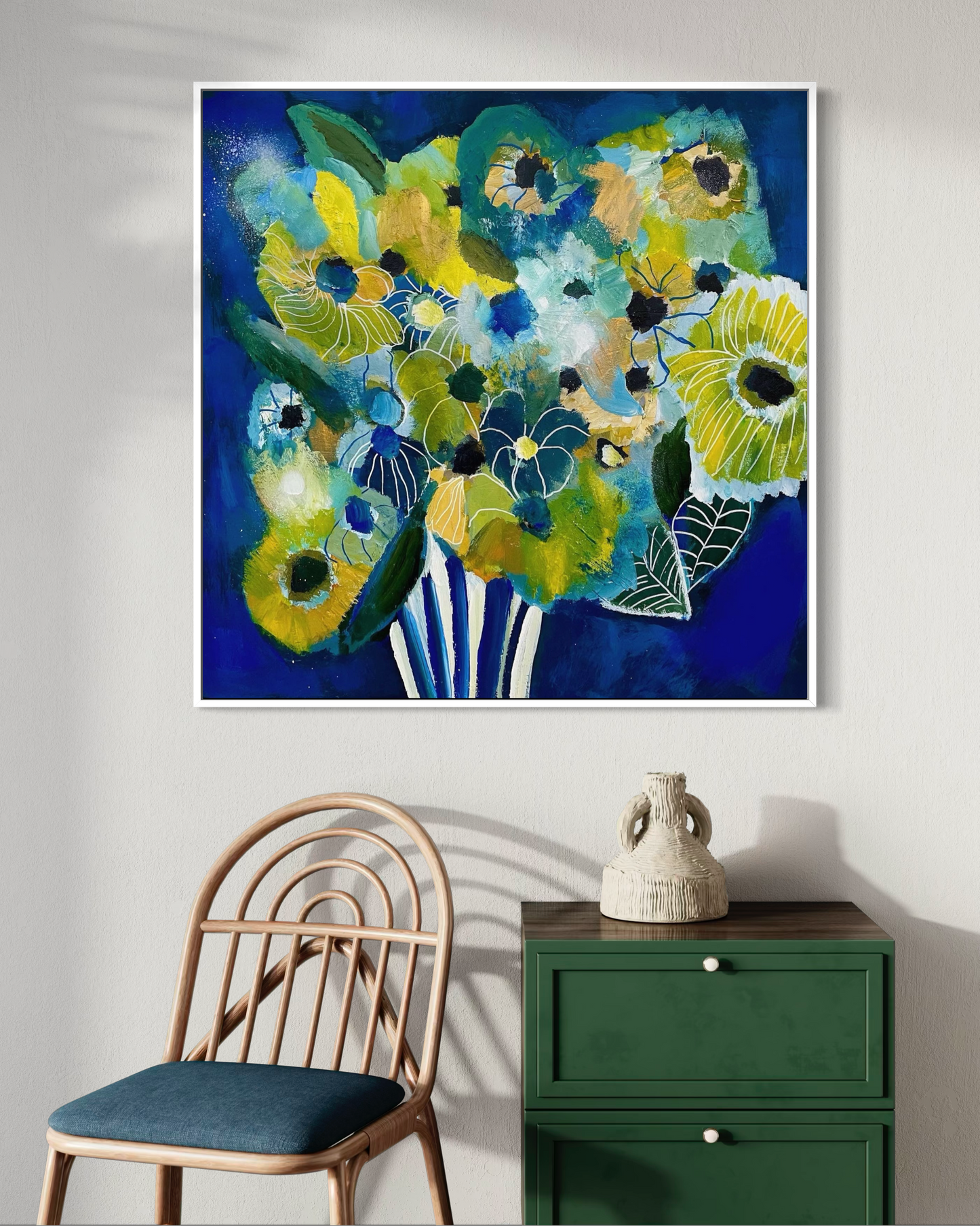 Akrylmålning - Låt mig blomma