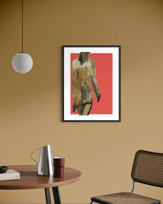 Poster ”Gå din egen väg ” i harmonisk interiör av konstnären Karolina Palmér. 