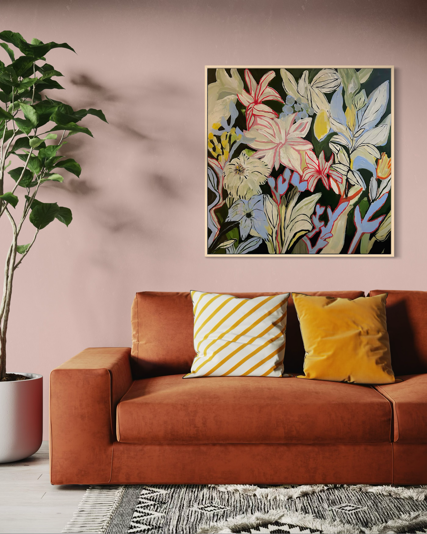 Akrylmålning- Botanic Garden