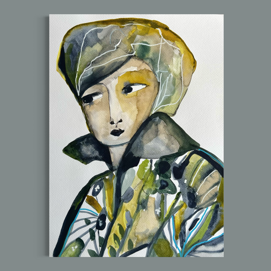 Akvarellmålning - Blanc