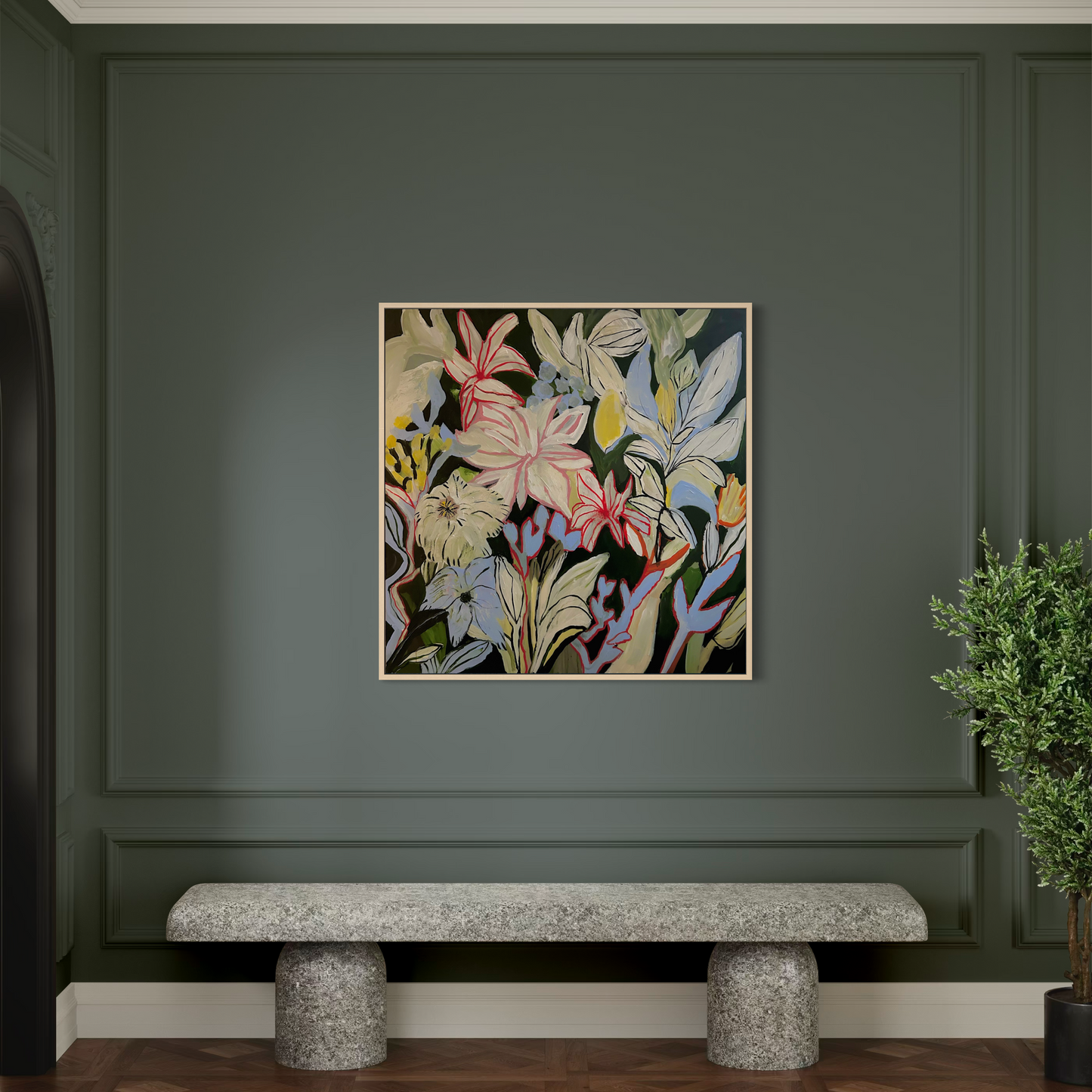 Akrylmålning- Botanic Garden