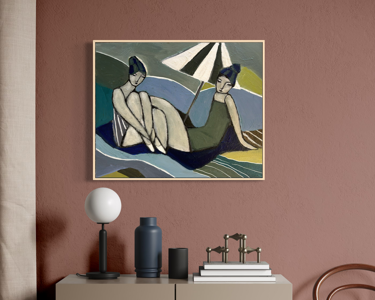 Akrylmålning - Pratstund