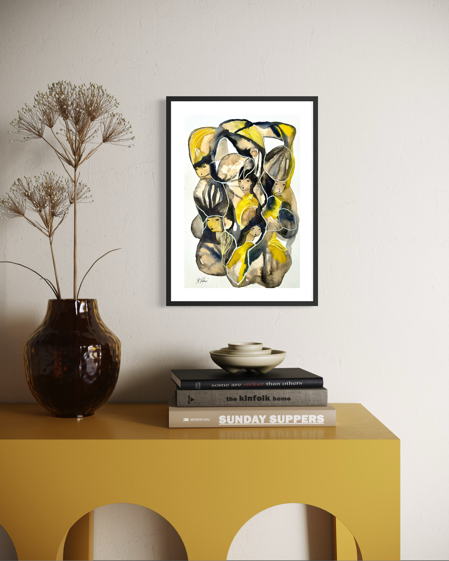 Akvarellmålning - Belle Époque