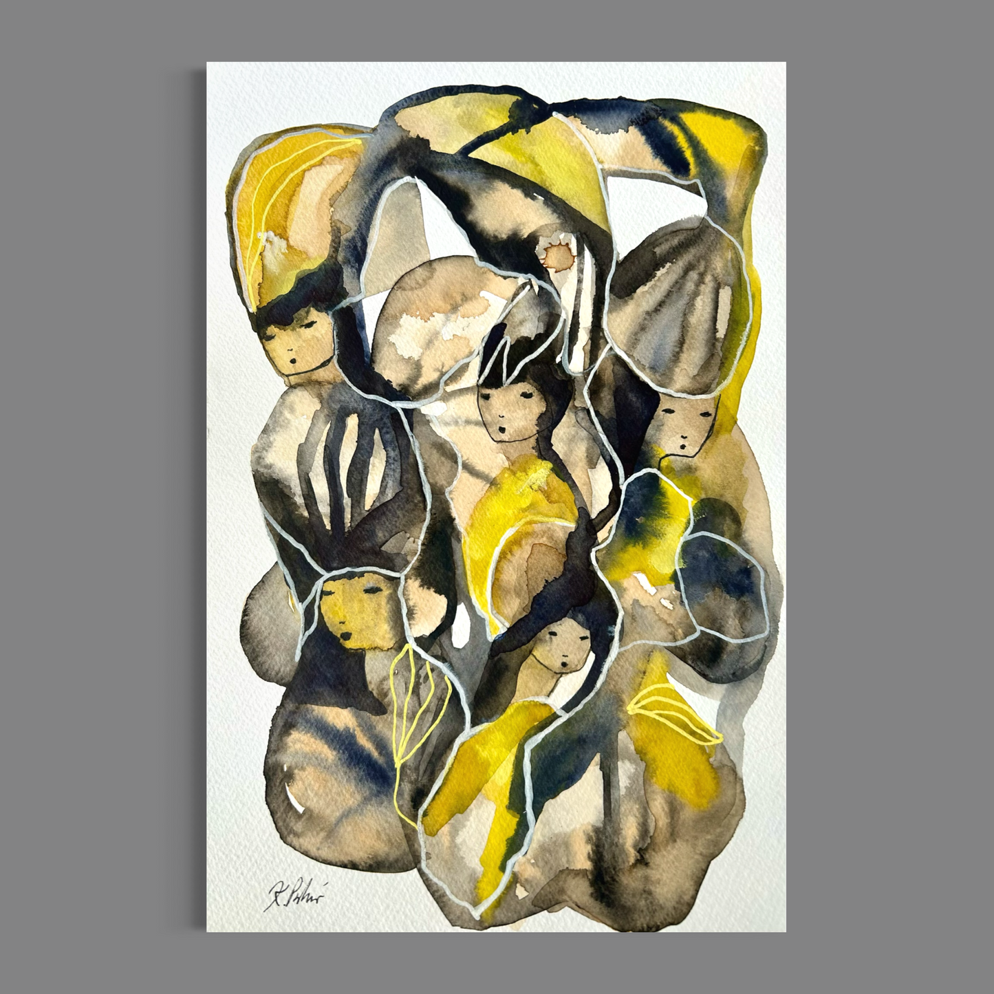 Akvarellmålning - Belle Époque