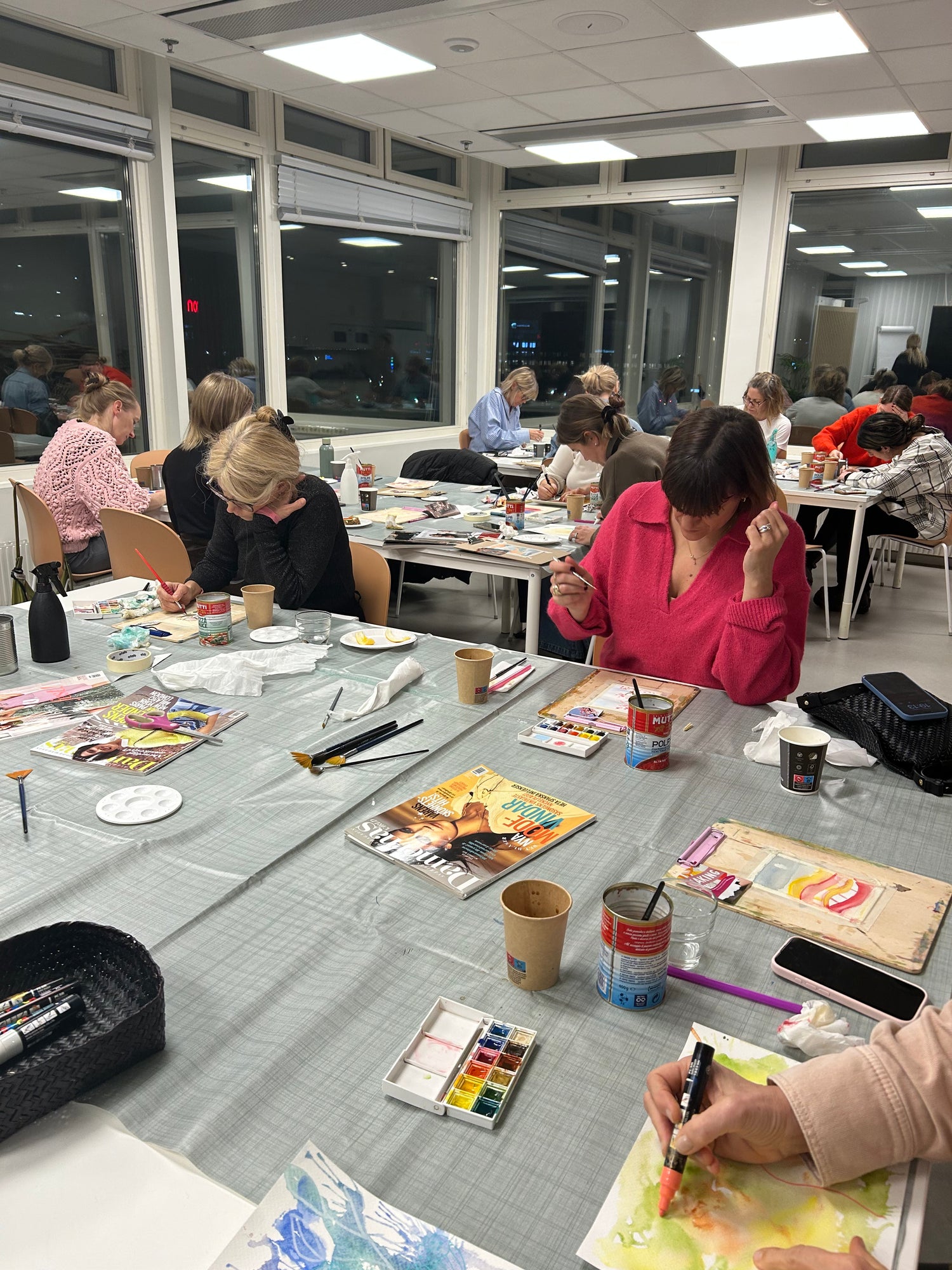 Akvarellkurs på Lindex i Göteborg.