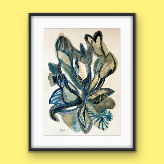 Akvarellmålning - Havsdans