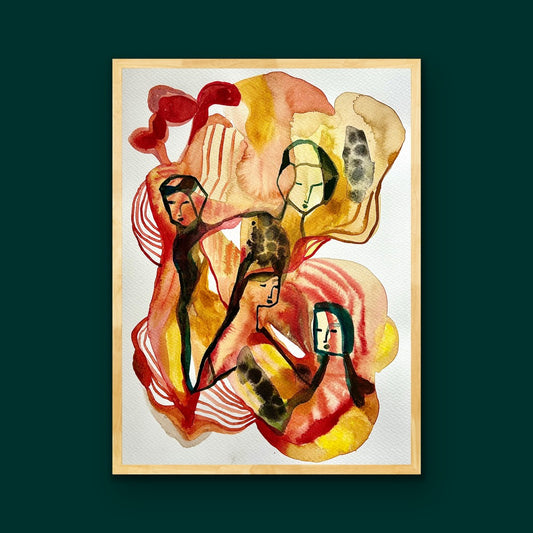 ge mig värme akvarellmålning