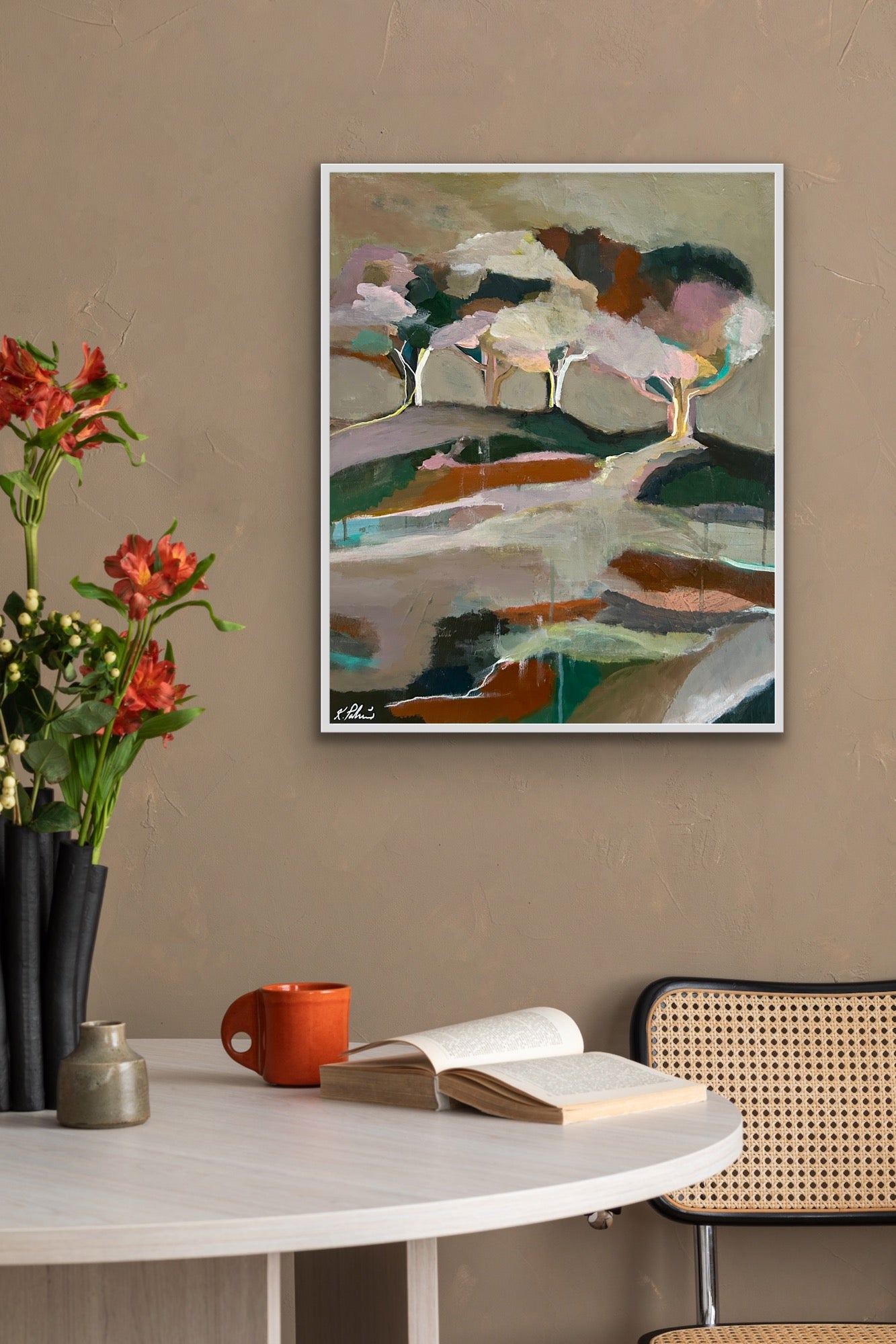 Akrylmålning - Svidlande höjder