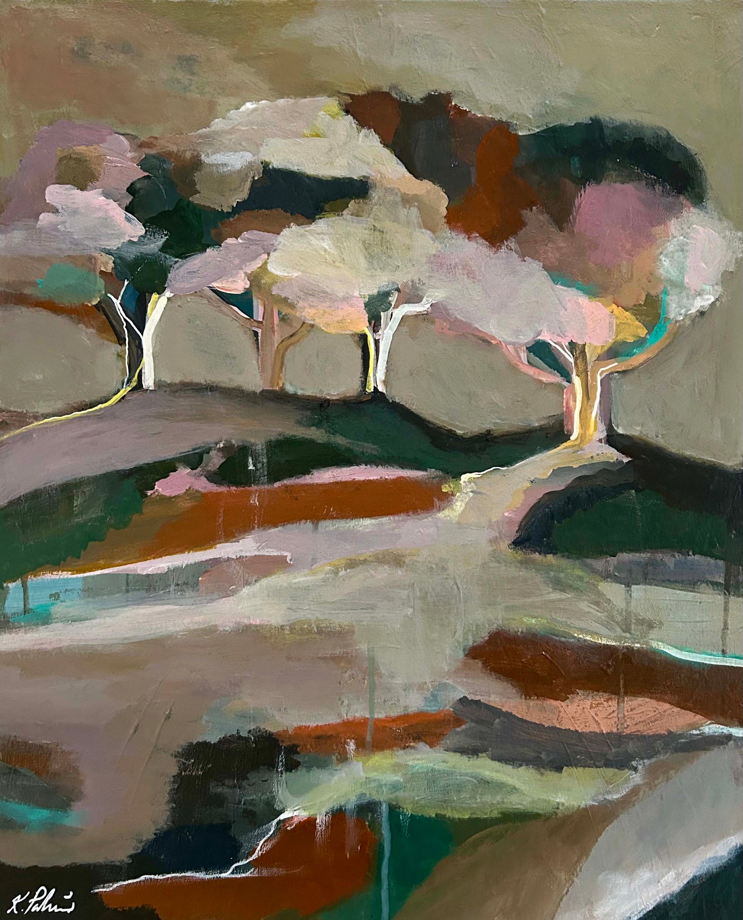 Svindlande höjder akylmålning av Karolina Palmér