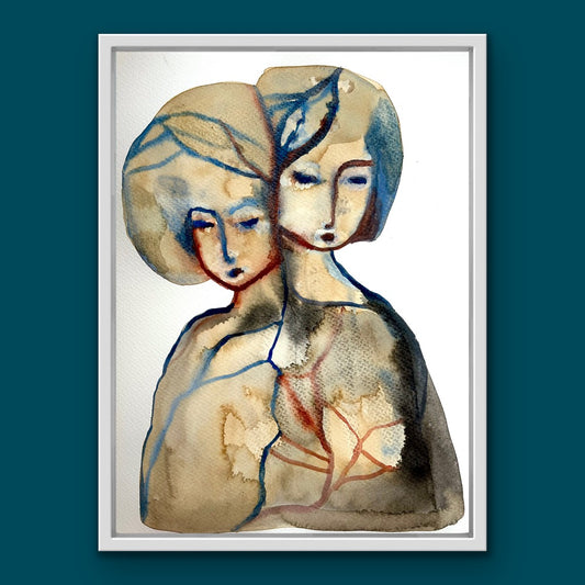 Akvarellmålning Själsband av Karolina Palmér