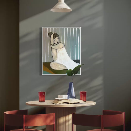 
Filmklipp som visar originalmålningen ”Andrum” i inredningsmiljö av Karolina Palmér. 
