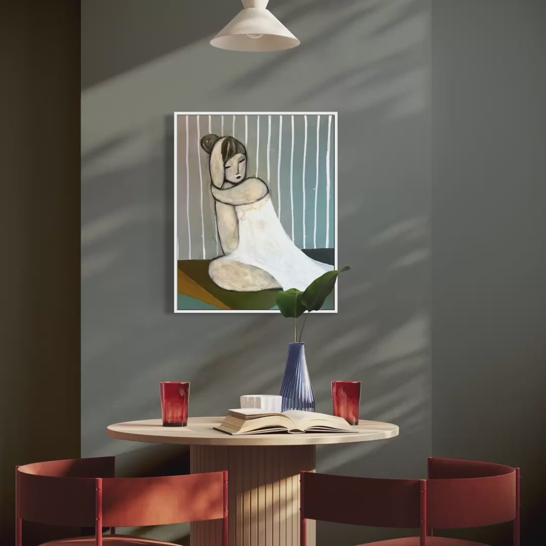 
Filmklipp som visar originalmålningen ”Andrum” i inredningsmiljö av Karolina Palmér. 
