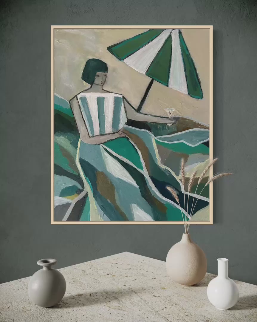 Filmklipp som visar originalmålningen ”Eternity” i inredningsmiljö av Karolina Palmér. 
