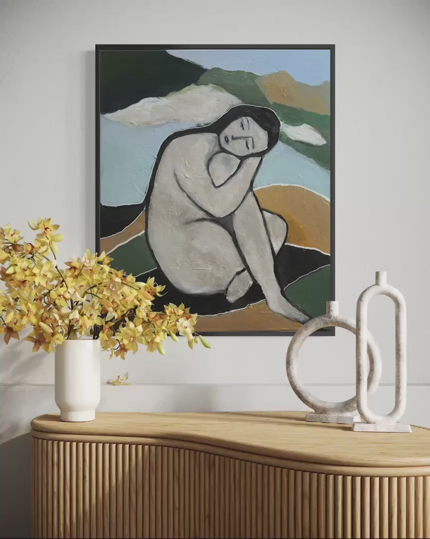 Film som visar originalmålning i harmonisk inredningsmiljö