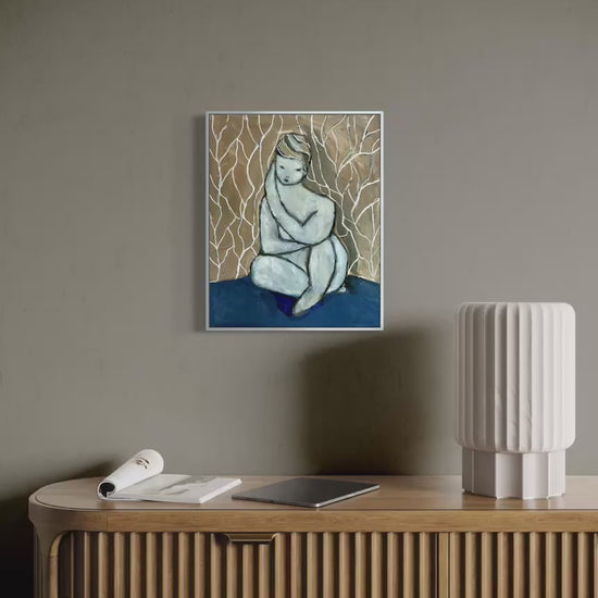 Kort filmklipp som visar originalmålningen ”Ta det med ro” i harmonisk miljö av Karolina Palmér. 
