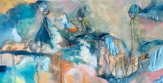 Fine art print Right Now av den svenska konstnären Karolina Palmér. Liggande motiv i harmoniska färger.
