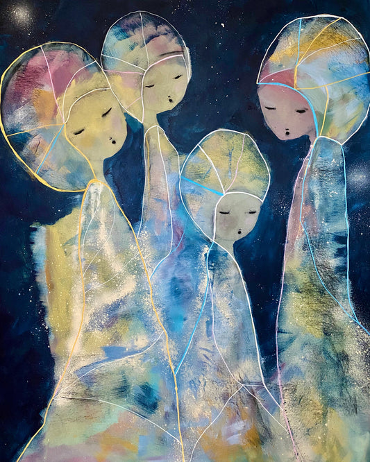 Lights in the dark Karolina Palmér. Fine Art print i blå toner.
